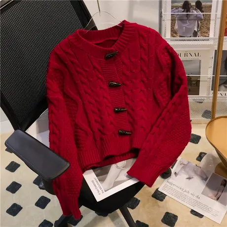 小个子女毛衣开衫短款外套针织衫秋冬装韩版高级感女上衣春秋外穿商品大图