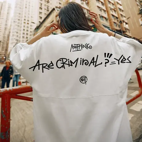 Nuthink加肥加大短袖潮牌t恤 男潮宽松国潮潮流大码半袖男款夏季商品大图