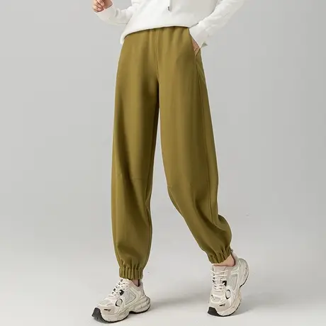 休闲运动裤女春秋款2023新款秋季裤子显瘦高腰美式卫裤宽松哈伦裤图片