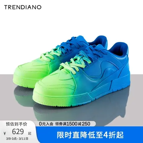TRENDIANO官方新款夏季潮牌渲染板鞋百搭休闲运动平底男鞋图片