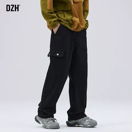 男士直筒牛仔裤男水洗做旧工装裤2023秋季新款男裤休闲长裤直筒裤商品大图