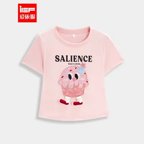 MINIIEF【爱依服童装】2025夏季新款韩版时尚洋气印花女童T恤上衣图片