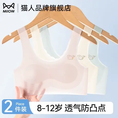 猫人少女文胸女大童初高中学生发育期内衣二阶段夏季薄款无痕背心商品大图