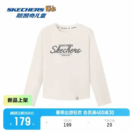 skechers斯凯奇青少年燃动街头系列儿童休闲百搭针织套头长袖商品大图