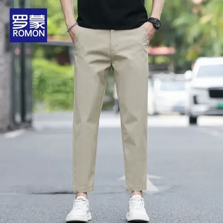 罗蒙男士休闲裤夏薄款宽松冰丝男裤2025新款时尚百搭直筒裤子男款图片