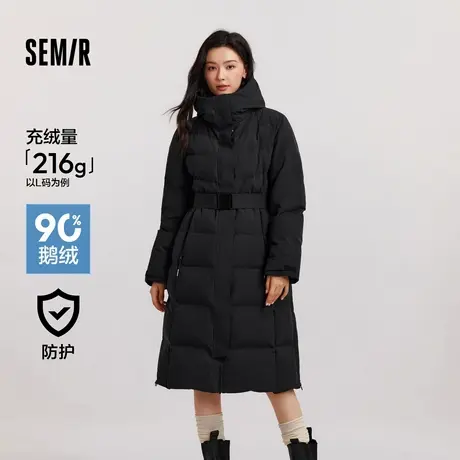[商场同款]森马中国国家地理系列羽绒服女长冲锋衣2024新款冬鹅绒图片