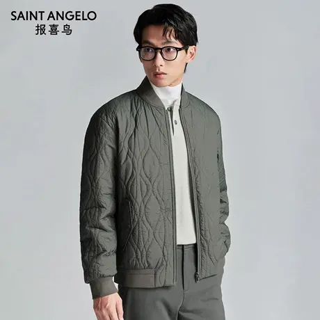 【双面棉服】报喜鸟秋冬新款男士时尚休闲翻领棉衣保暖上衣外套男商品大图