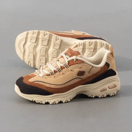 斯凯奇（Skechers）女鞋冬季24新款加绒保暖卷毛熊老爹鞋女厚底增商品大图