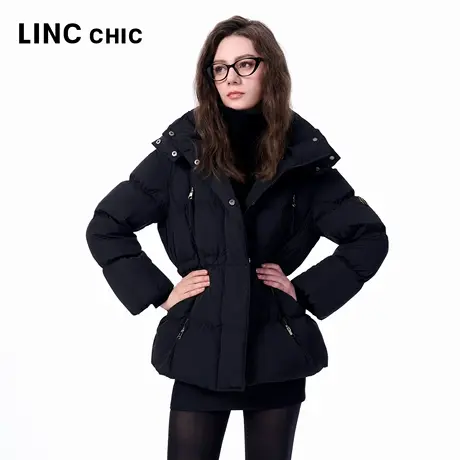 LINCCHIC金羽杰2025年冬季新款MIU感学院风抽褶羽绒服女2124商品大图