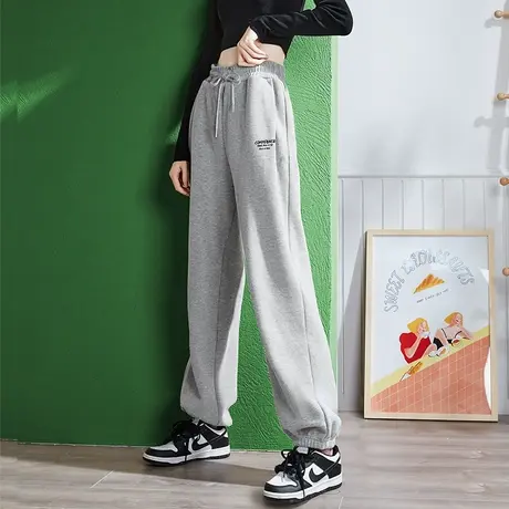 唐狮春夏情侣休闲裤男女裤子宽松束脚灰黑色工装裤运动百搭卫裤潮商品大图