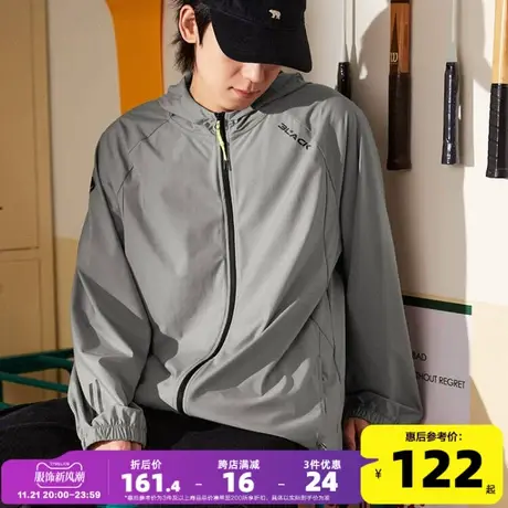 唐狮2023年秋季新款净色外套插肩袖男士休闲宽松简约连帽外套户外商品大图