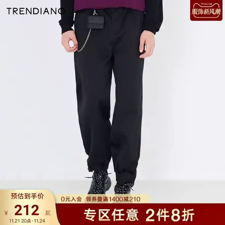 TRENDIANO潮牌新款春秋季男装裤子卫裤束脚裤休闲裤3NC1061630图片