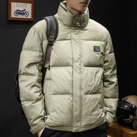 90鸭绒羽绒服男冬季2023年新款轻薄保暖大码男士短款外套潮牌爆款商品大图
