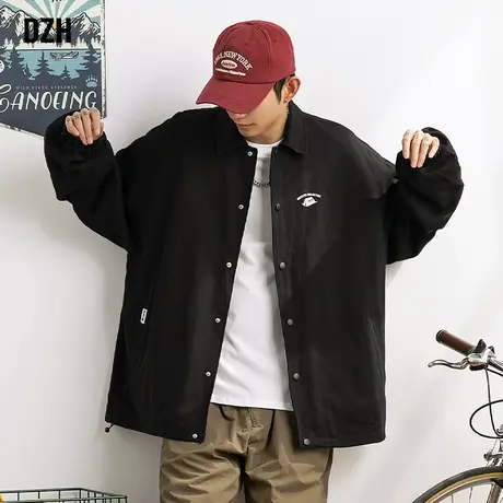 男生休闲外套男翻领上衣飞行员夹克男款秋季宽松衣服男装2023新款商品大图