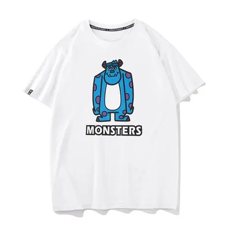 秀洛怪兽大学潮牌夏季怪兽短袖男潮流动漫纯棉圆领T恤打底衫衣服商品大图