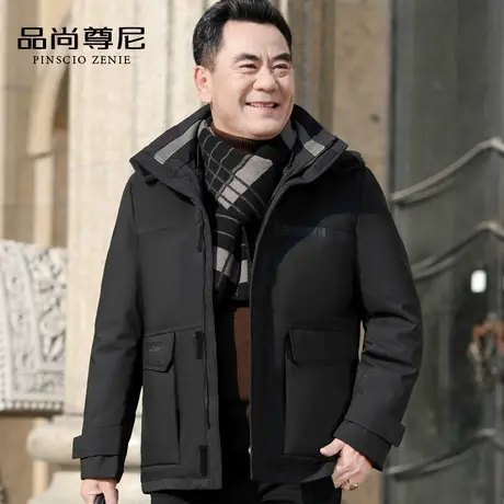 男士冬装爸爸装羽绒棉服加厚保暖户外工装风棉袄中老年人棉衣外套商品大图