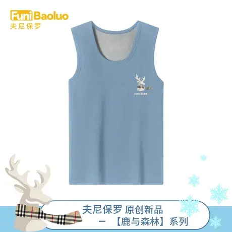 【鹿与森林】男生打底背心秋冬加绒加厚棉马甲潮学生高中生NW38商品大图