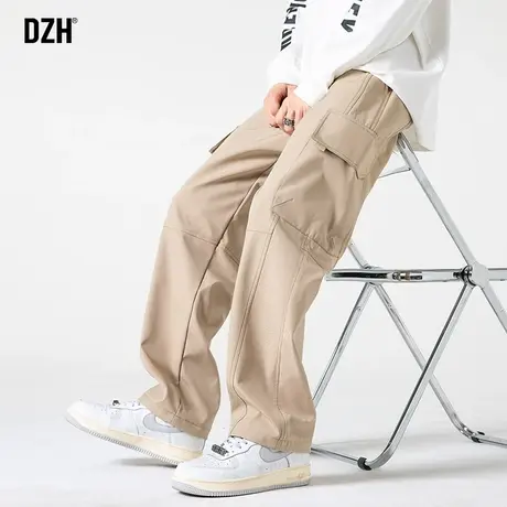 男士美式卡其色工装裤男春秋男裤2024年春季新款裤子男款休闲长裤商品大图