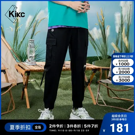 kikc工装裤2022夏季新款男士潮流束脚运动时尚修身百搭舒适休闲裤商品大图