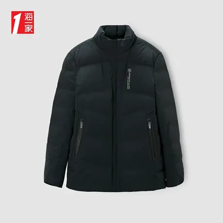 海一家简约立领舒适外套冬季保暖有型青年男士羽绒服图片