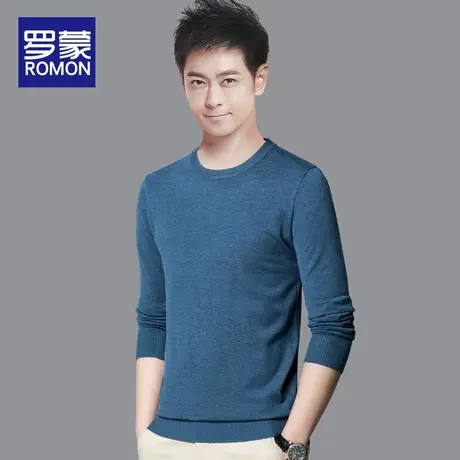 罗蒙毛衣男秋冬2023新款打底衫秋季圆领休闲春秋款男士套头针织衫图片