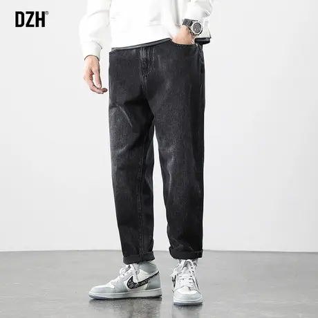 男生黑色牛仔裤男宽松直筒秋季裤子2023新款男裤潮牌休闲长裤百搭商品大图