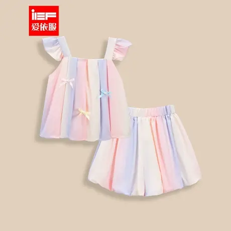 MINIIEF【爱依服童装】2025夏季新款韩系风时尚甜美洋气女童套裤商品大图