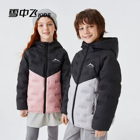 【压胶工艺+拼接】雪中飞kids儿童羽绒服轻薄秋冬新款男女童保暖商品大图