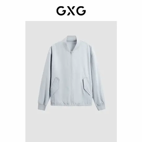 【X】GXG男装零压系列浅灰棒球领夹克24春季品GFX12101431商品大图