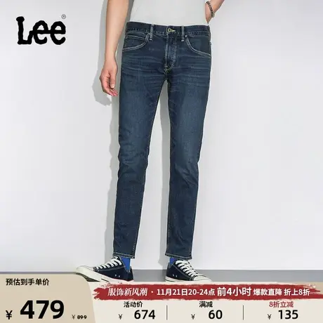 Lee商场同款101+经典款709修身小锥形蓝男牛仔裤LMB1007093MK-076商品大图
