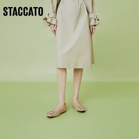 思加图新款通勤毛绒单鞋仙女风平底单鞋一脚蹬女鞋9UR29CQ2商品大图