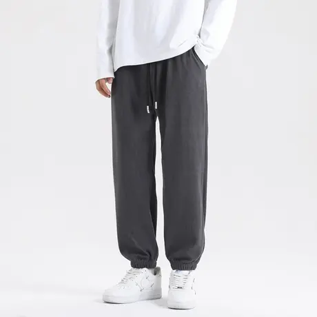 潮牌裤子男秋冬ins宽松大码男裤束脚卫裤复古美式休闲长裤运动裤7商品大图