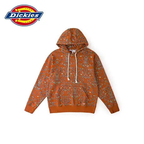 Dickies春夏运动休闲花卉印花连帽毛圈布卫衣 男女情侣同款宽松图片