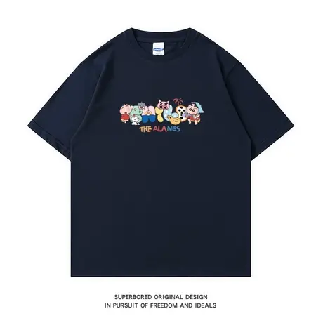 趣味卡通t恤男短袖夏季新款学生宽松休闲圆领情侣装半袖体恤衫图片