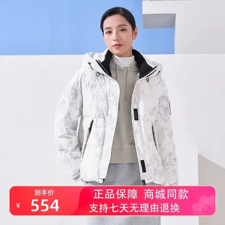 【商场同款】坦博尔22秋冬新款羽绒服女短款连帽运动外套TB332356图片