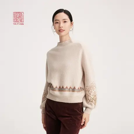 [阿里羊绒]EP雅莹高端系列 优雅圆领长袖针织衫 商场同款9508A商品大图