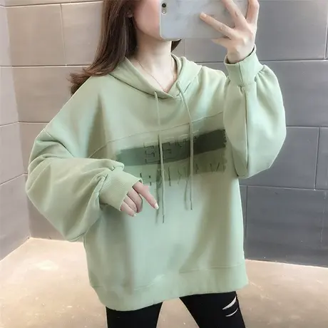 宽松显瘦连帽卫衣女款小个子休闲短外套春秋2023新款减龄洋气上衣图片
