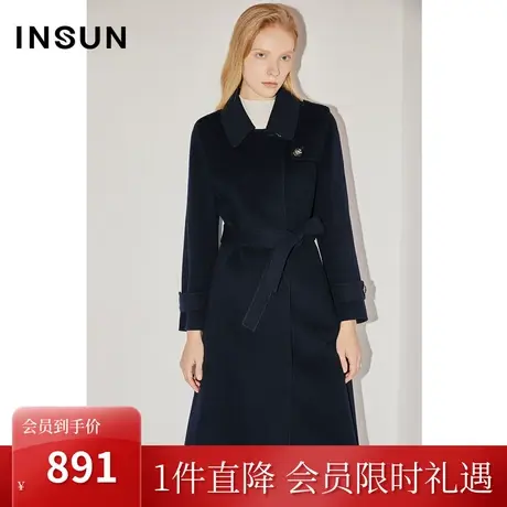 【奥莱专享】恩裳COVER冬季2022舒适轻盈羊毛双面呢毛呢外套女商品大图