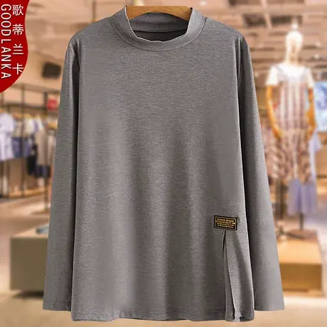 2022年秋装新款胖mm秋装打底衫半高领宽松显瘦加肥加大长袖上衣潮图片