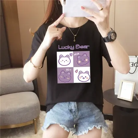 2023年春夏季新款欧美网红韩风chic半袖上衣服短袖t恤女装ins潮牌商品大图