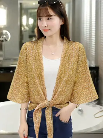 防晒衬衫外套女春秋设计感叠穿内搭休闲上衣白色中长款开衫衬衣夏商品大图