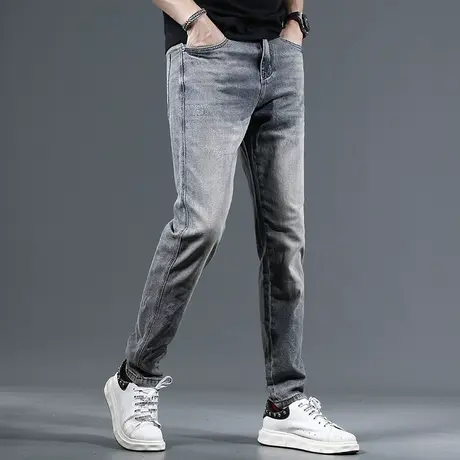 宽松牛仔裤男2023夏季新款潮牌男士蓝色时尚潮流直筒休闲薄款长裤商品大图