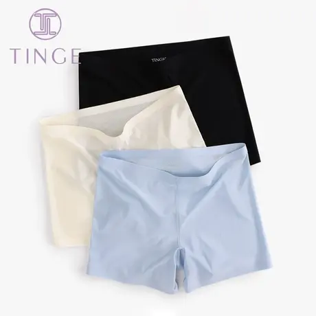 TINGE贴己冰丝无痕高腰打底安全裤女夏防走光平角内裤纯棉抗菌裆图片