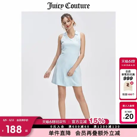 Juicy Couture橘滋春夏新款美式运动POLO翻领无袖网球休闲裙女图片
