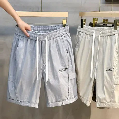 松紧腰夏季休闲短裤男潮牌ins爆款宽松5分外穿工装中裤运动五分裤商品大图