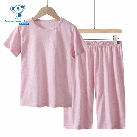 PV真维斯女童短袖中裤套装2025新款夏季百搭T恤短裤睡衣家居服商品大图