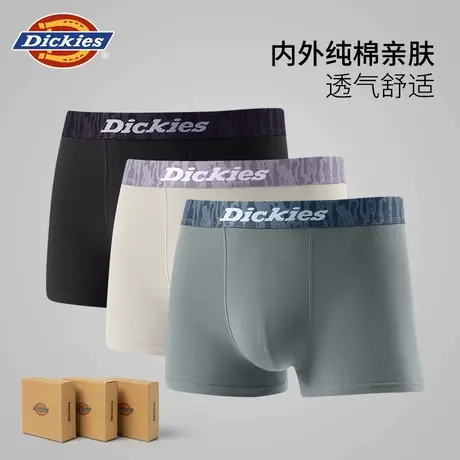 Dickies纯棉男士内裤平角裤青少年透气夏季运动个性四角裤头男款商品大图