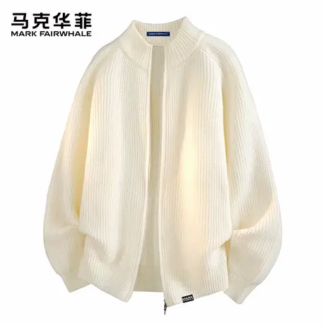 马克华菲双拉链立领开衫毛衣男士秋季潮牌休闲针织衫百搭线衣外套图片