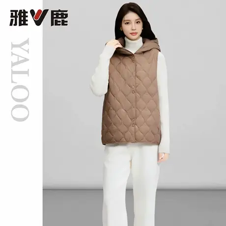 26雅鹿正品袖口冬季轻薄羽绒服女短款纯色时尚马甲外套内搭超保暖图片