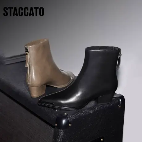 思加图2023冬季牛仔靴短靴D2358DD3商品大图